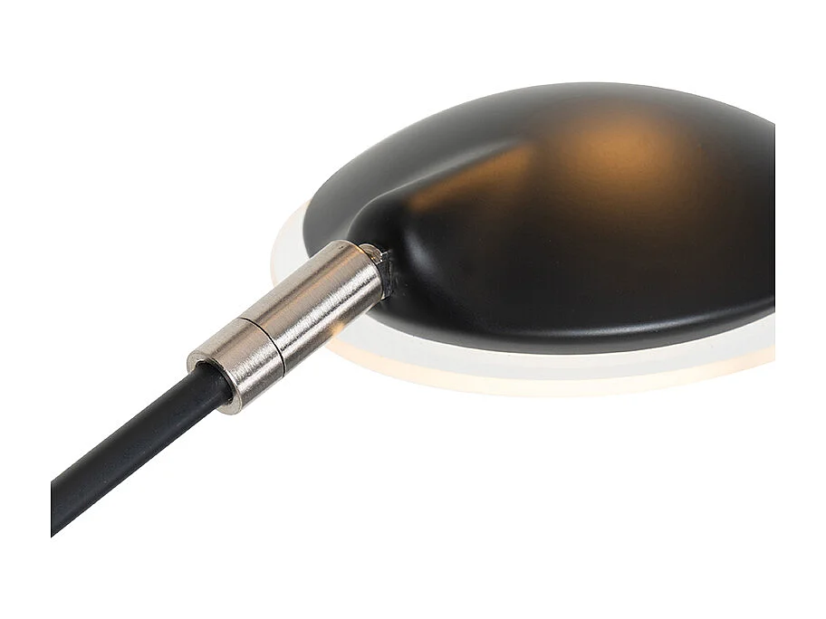 Lampadaire design noir avec LED dimmable 5 lumières - Sixties Trento