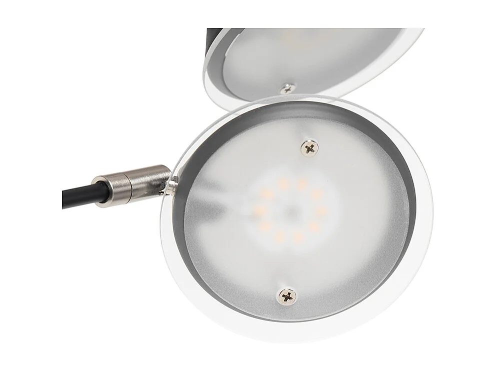 Lampadaire design noir avec LED dimmable 5 lumières - Sixties Trento