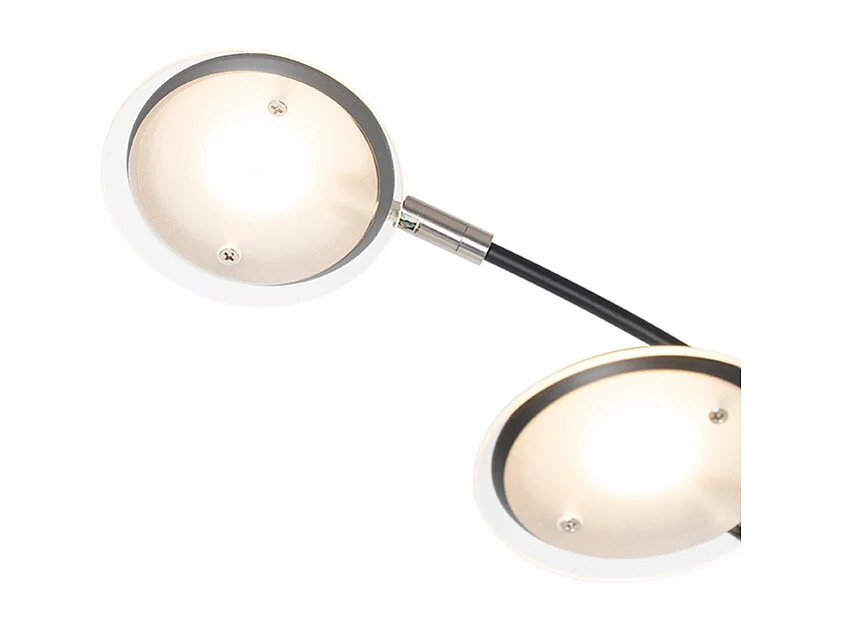 Lampadaire design noir avec LED dimmable 5 lumières - Sixties Trento