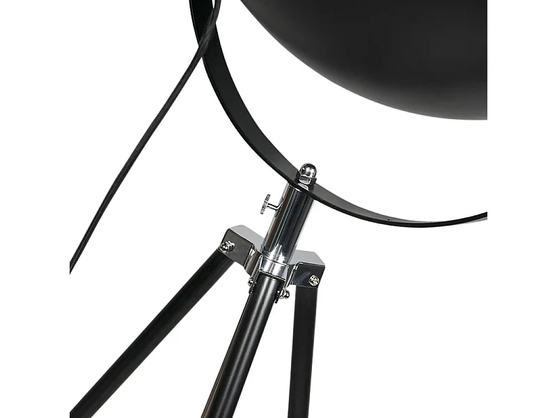 Lampadaire intelligent industriel noir trépied avec WiFi A60 - Magna 50 Eglip