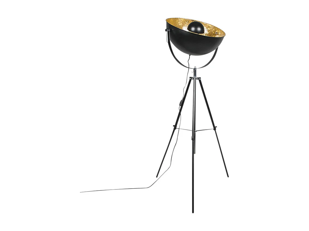 Lampadaire intelligent industriel noir trépied avec WiFi A60 - Magna 50 Eglip