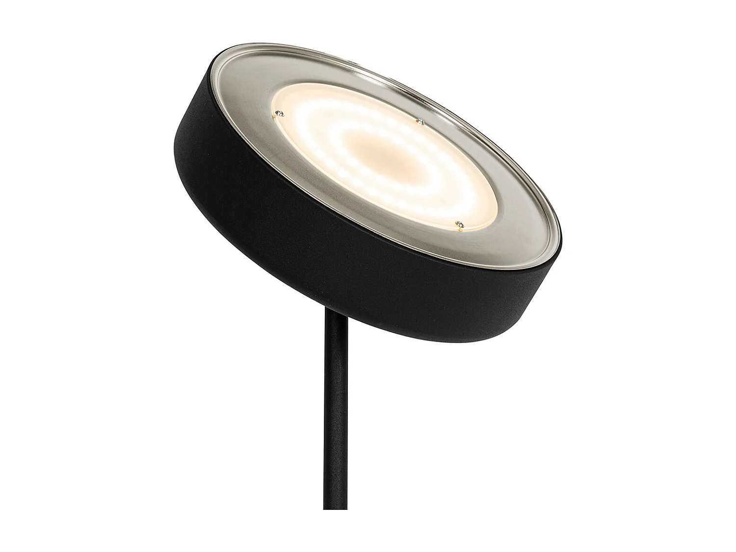 Lampadaire noir avec LED et variateur avec liseuse - Kelso