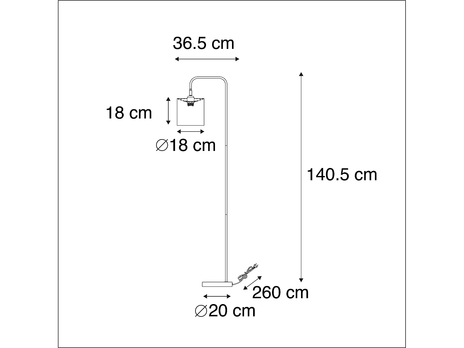 Lampadaire moderne blanc - Lofty