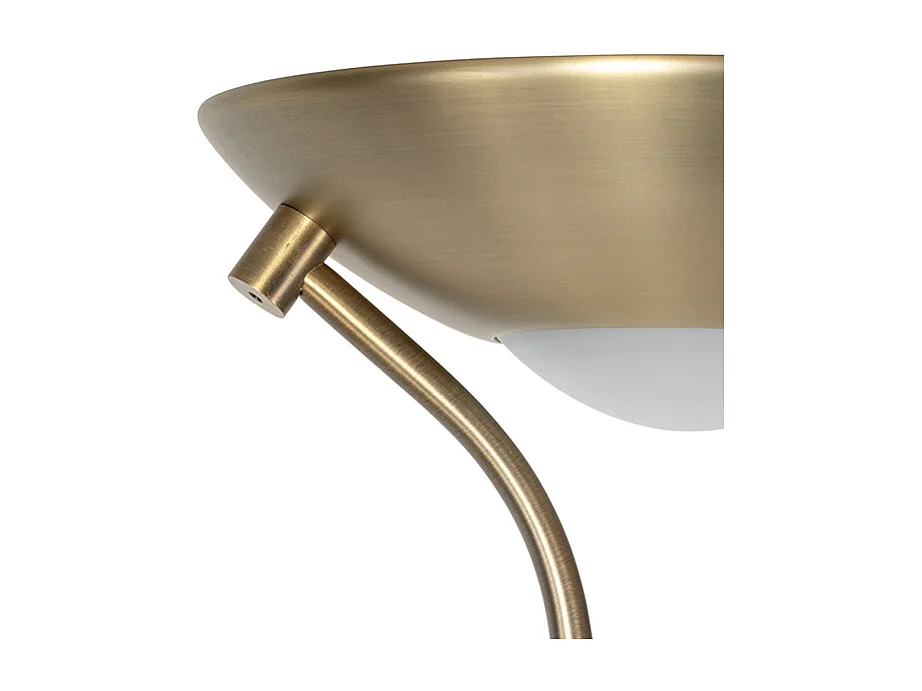 Lampadaire moderne en bronze avec lampe de lecture avec LED dim pour chauffer - Diva