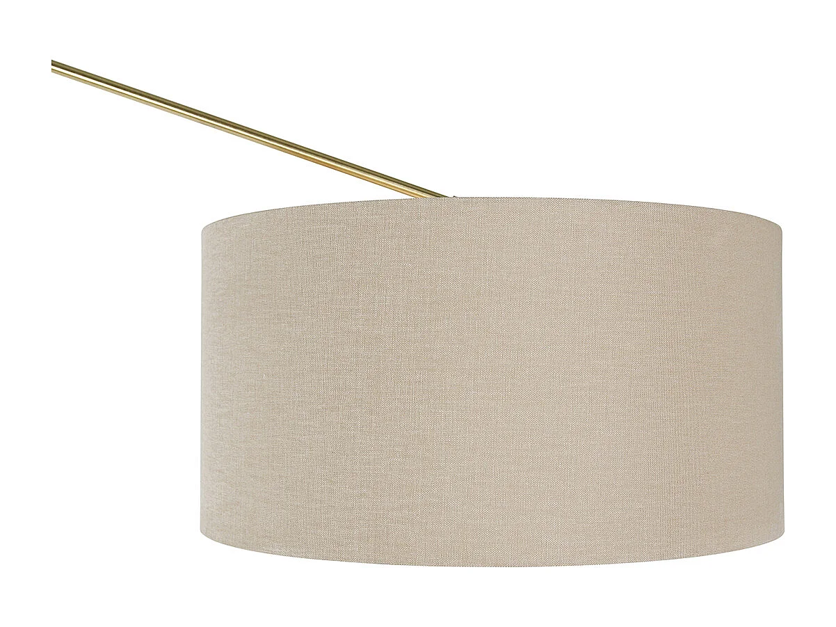 Lampadaire doré avec abat-jour marron clair 50 cm orientable - Editeur