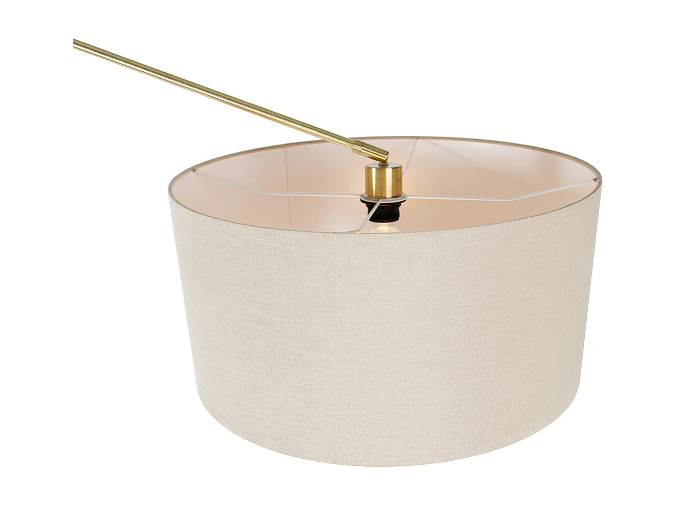 Lampadaire doré avec abat-jour brun clair 50 cm réglable - Editor