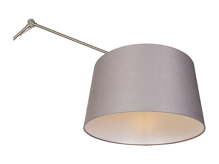 Lampadaire moderne en acier avec abat-jour gris foncé 45 cm - Editor