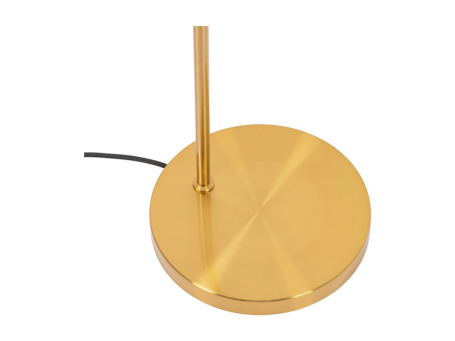 Lampadaire Art Déco or et verre opale - Flore