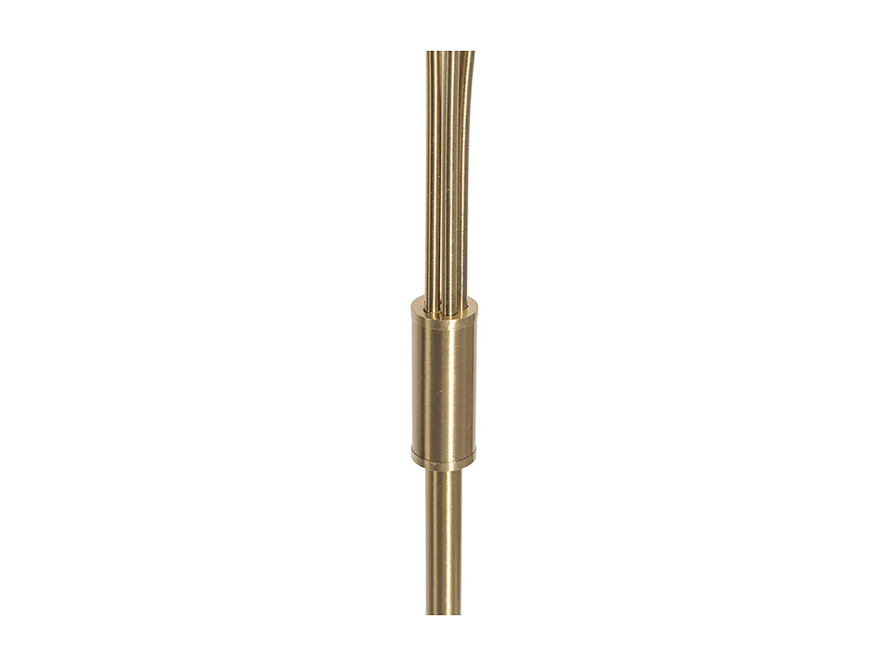 Lampadaire moderne doré avec verre opale 5 lumières - Athènes