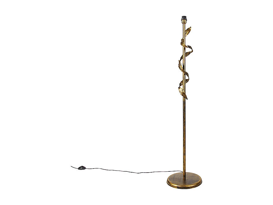 Lampadaire vintage or antique 29 cm sans abat-jour - Linden