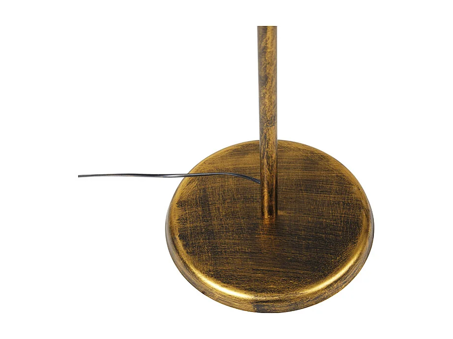 Lampadaire vintage or antique 29 cm sans abat-jour - Linden