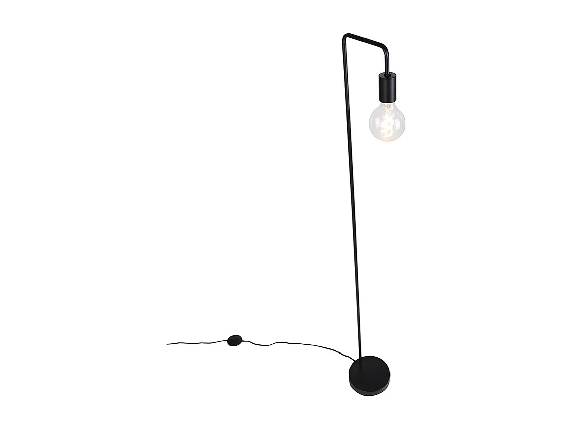 Lampadaire moderne noir rond 145cm - Facil
