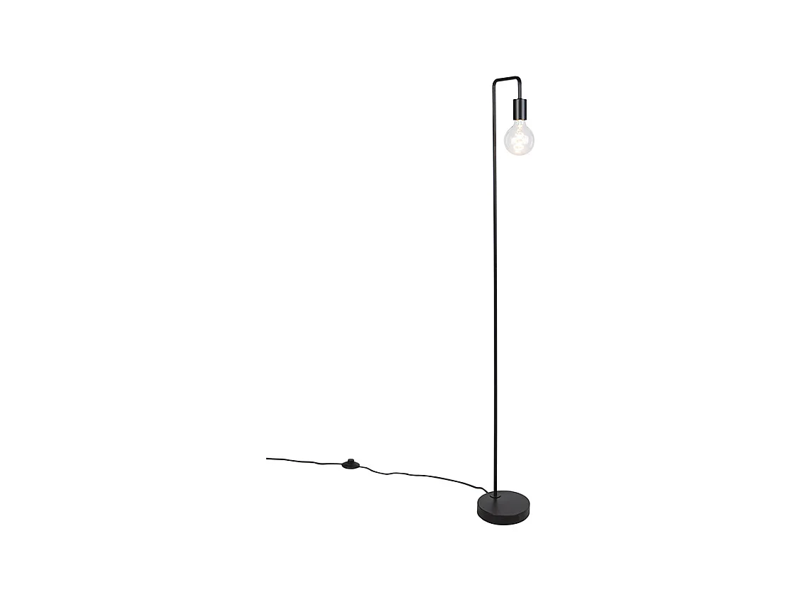 Lampadaire moderne noir rond 145cm - Facil