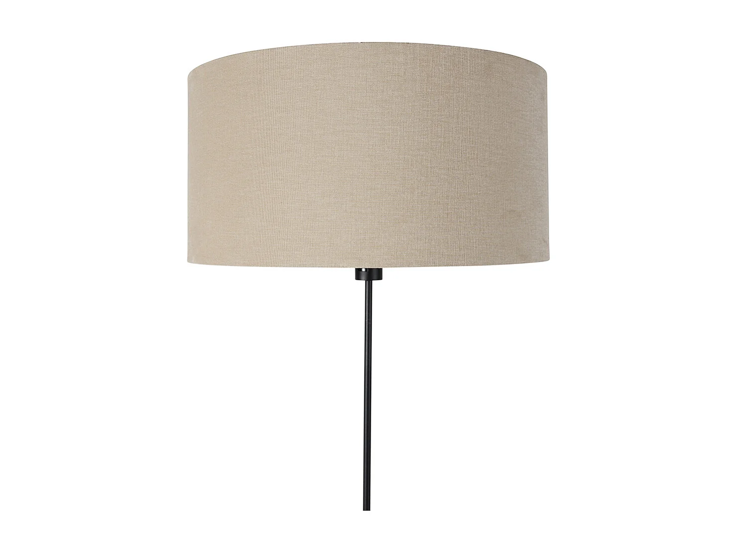 Lampadaire noir réglable avec abat-jour marron clair 50 cm - Parte