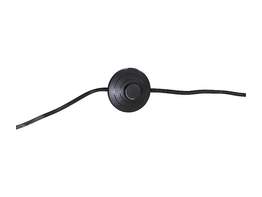 Lampadaire design abat-jour en velours noir taupe avec or - Rich