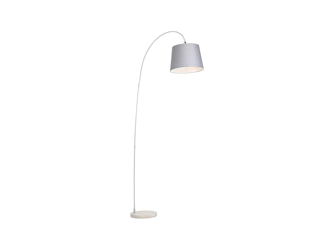 Lampe à arc moderne avec abat-jour gris - Bend