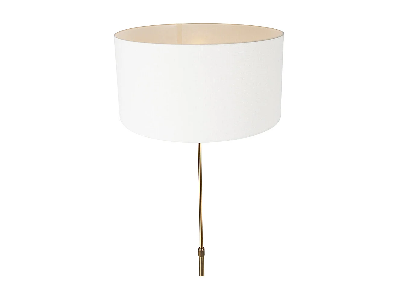 Lampadaire réglable bronze avec abat-jour blanc 50 cm - Parte