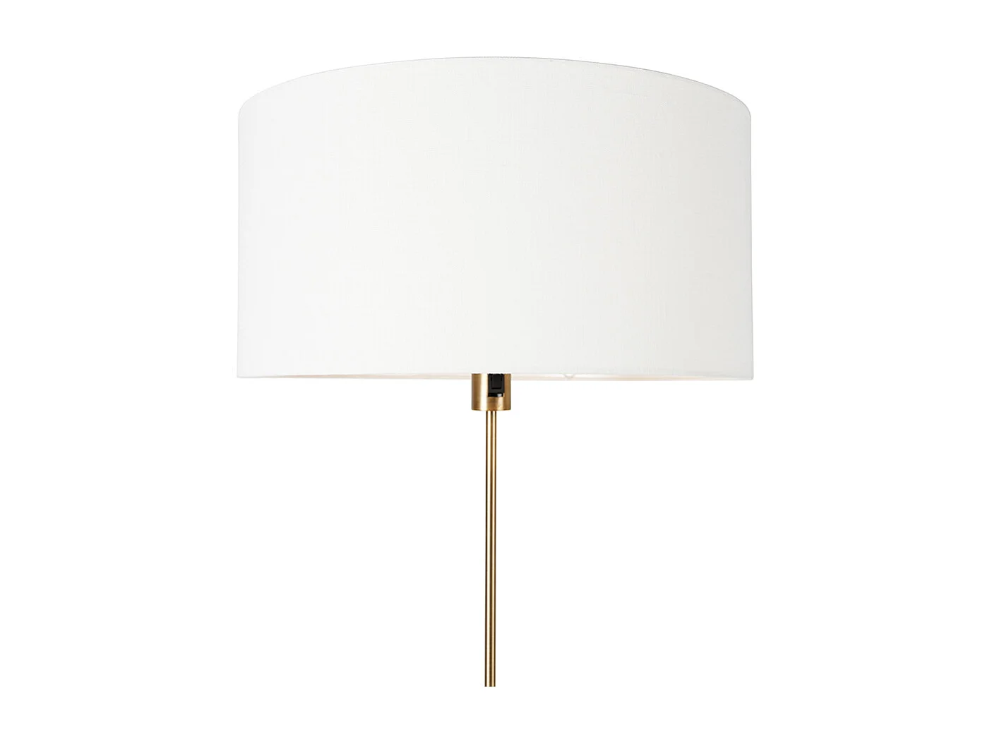 Lampadaire réglable bronze avec abat-jour blanc 50 cm - Parte