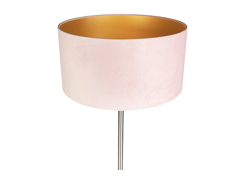 Lampadaire en acier avec abat-jour rose 50 cm - Simplo