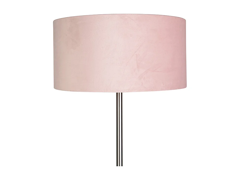 Lampadaire en acier avec abat-jour rose 50 cm - Simplo