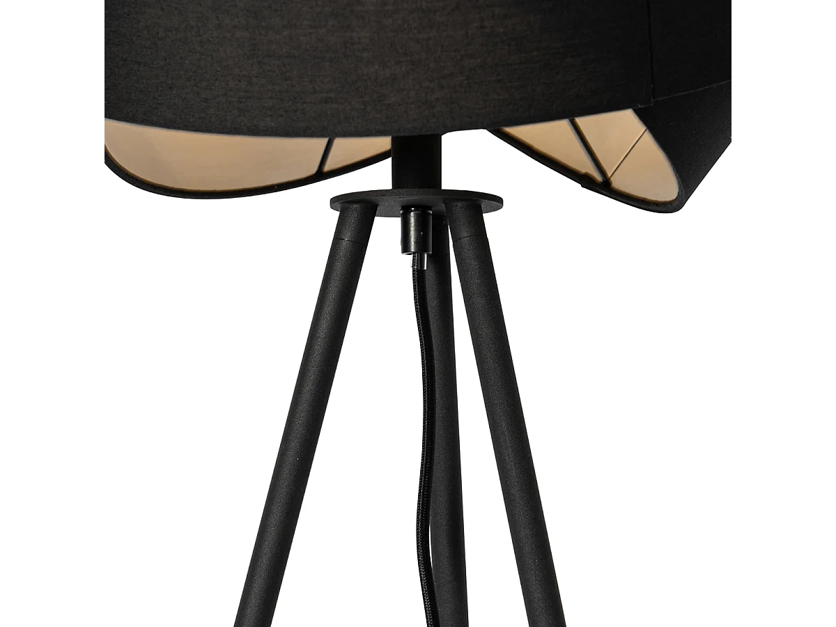 Lampadaire moderne noir - Tissu