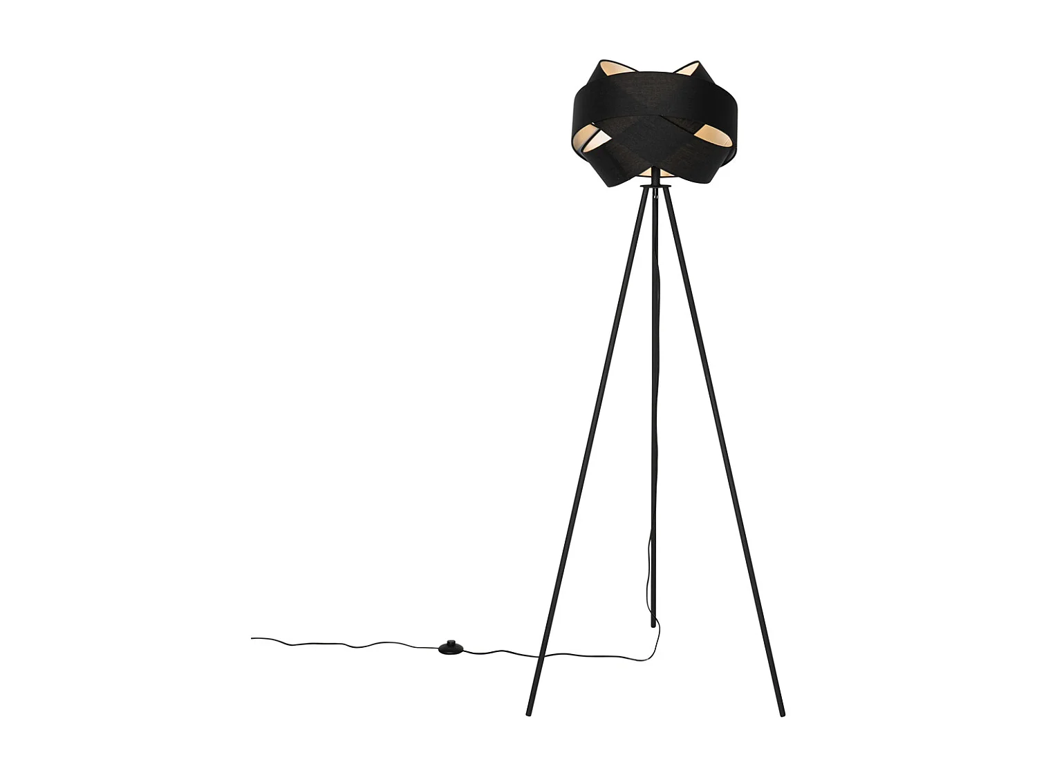 Lampadaire moderne noir - Cloth