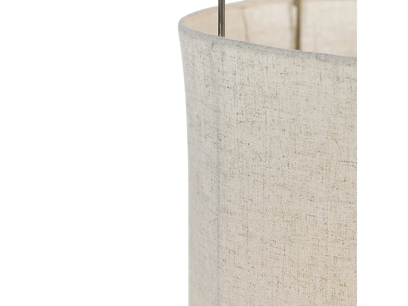 Lampadaire design abat-jour en lin beige - Rich