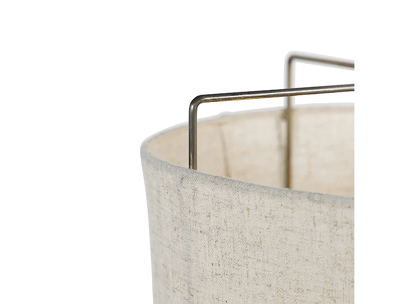 Lampadaire design abat-jour en lin beige - Rich