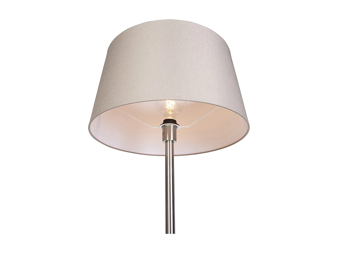 Lampadaire moderne en acier avec abat-jour taupe 45 cm - Simplo