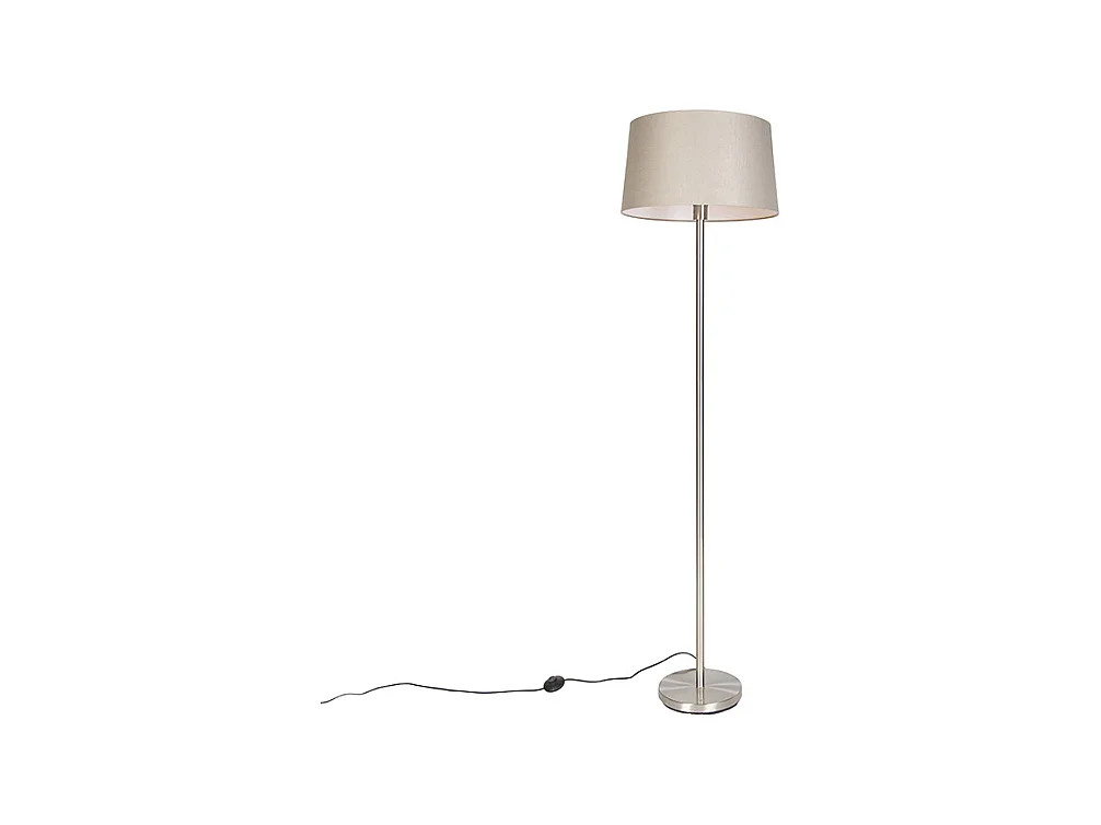 Lampadaire moderne en acier avec abat-jour taupe 45 cm - Simplo