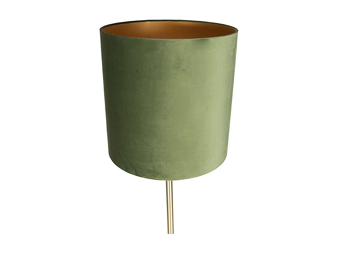 Lampadaire botanique en laiton avec abat-jour vert 40 cm - Simplo