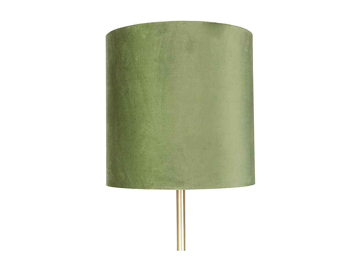 Lampadaire botanique en laiton avec abat-jour vert 40 cm - Simplo