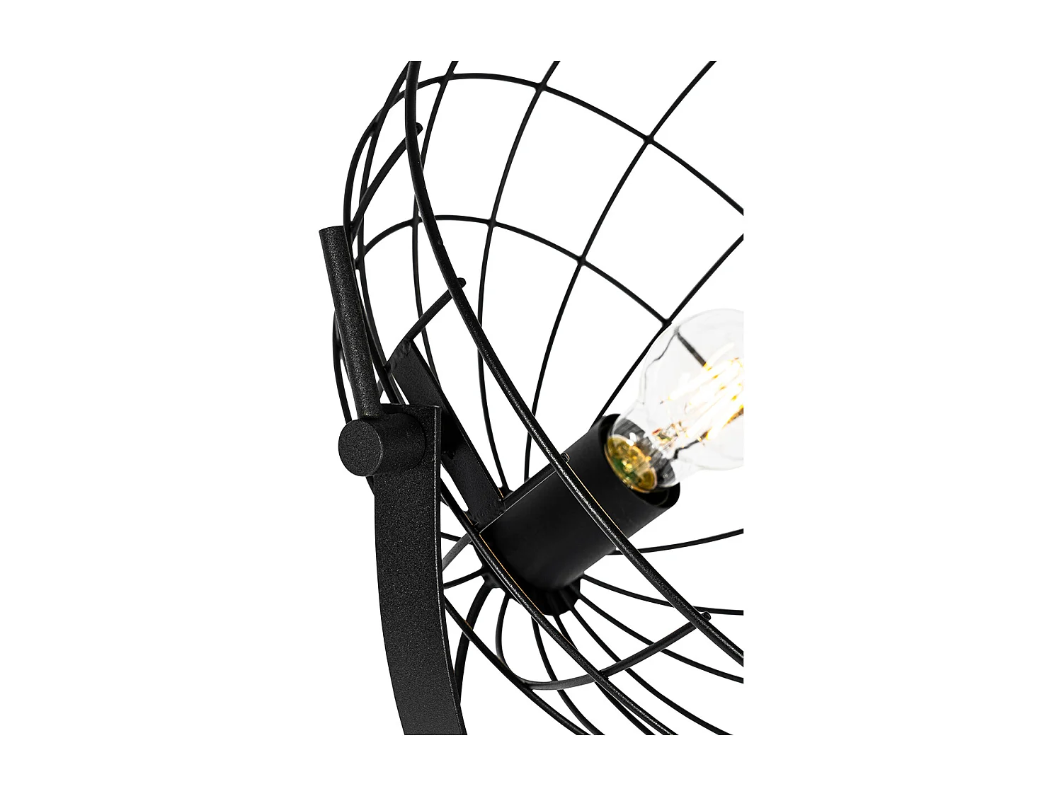 Lampadaire industriel noir 35 cm réglable - Hanze