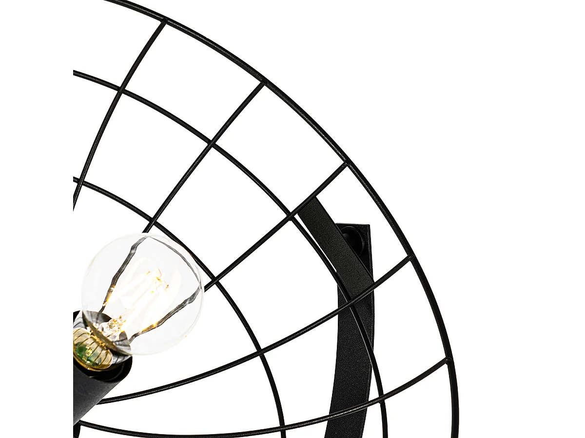 Lampadaire industriel noir 35 cm réglable - Hanze