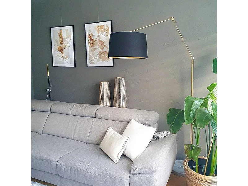 Lampadaire moderne doré réglable - Editor