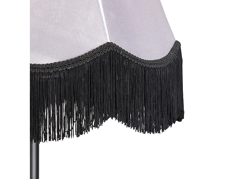 Lampadaire classique noir avec abat-jour Granny B gris - Simplo