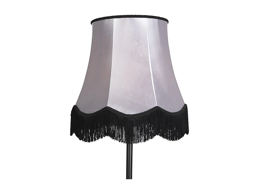 Lampadaire classique noir avec abat-jour Granny B gris - Simplo