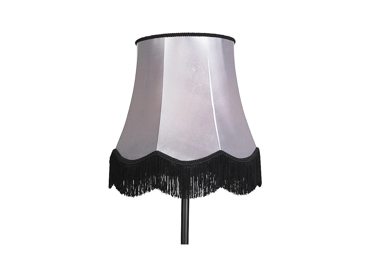 Lampadaire classique noir avec abat-jour Granny B gris - Simplo
