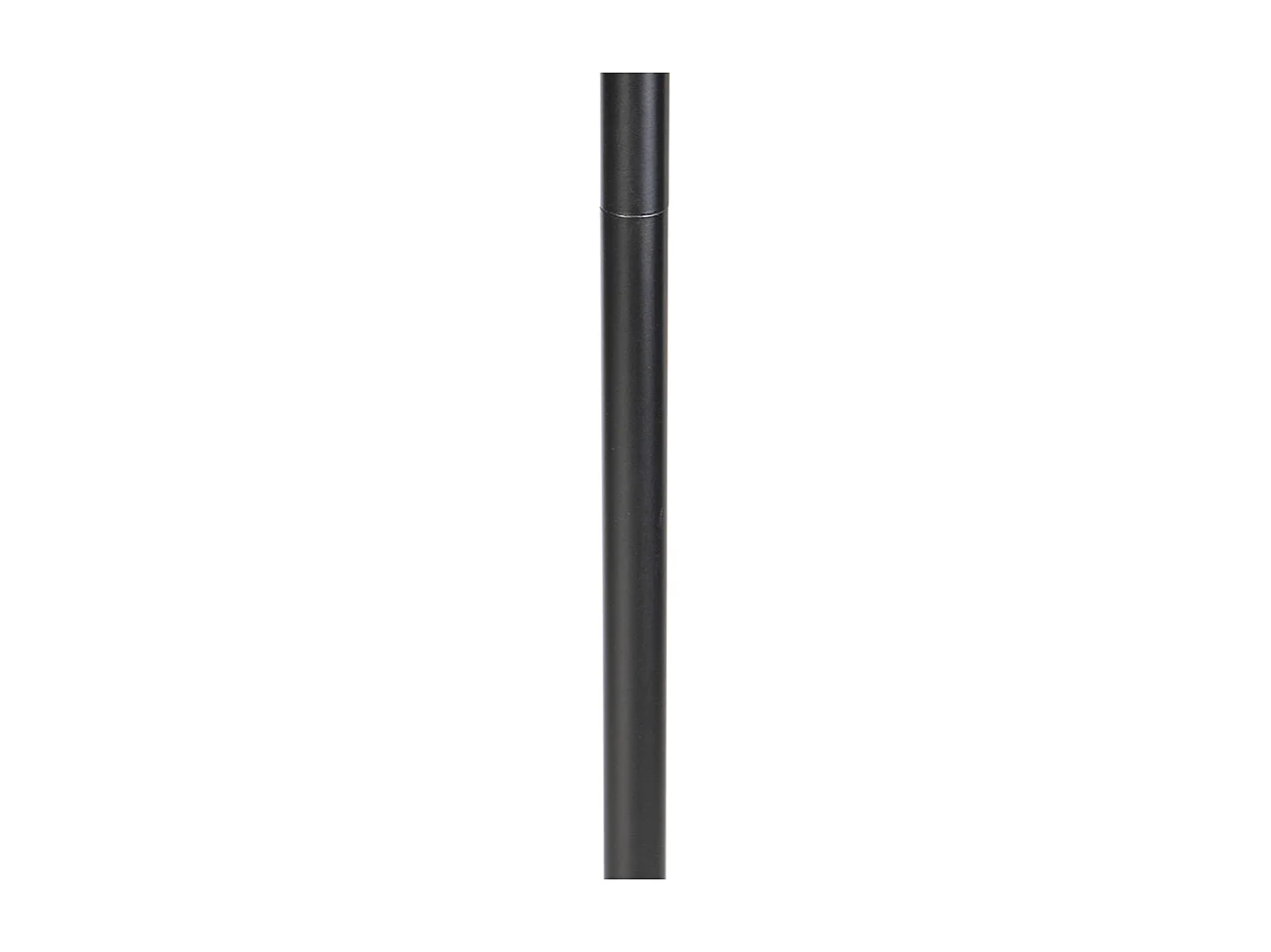 Lampadaire classique noir avec abat-jour Granny B gris - Simplo