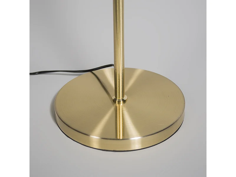 Lampadaire or/laiton avec abat-jour noir 45 cm réglable - Parte