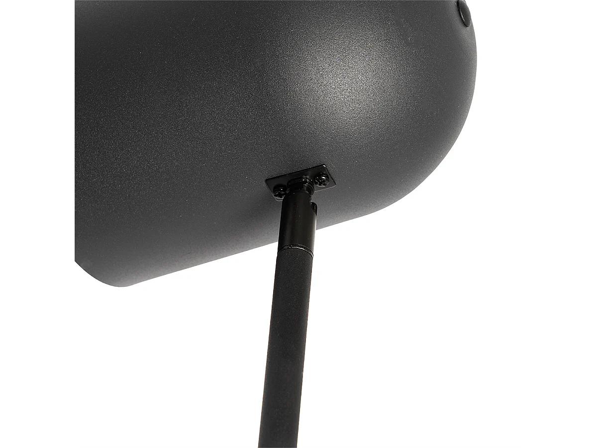 Lampadaire moderne noir avec or réglable - Morik