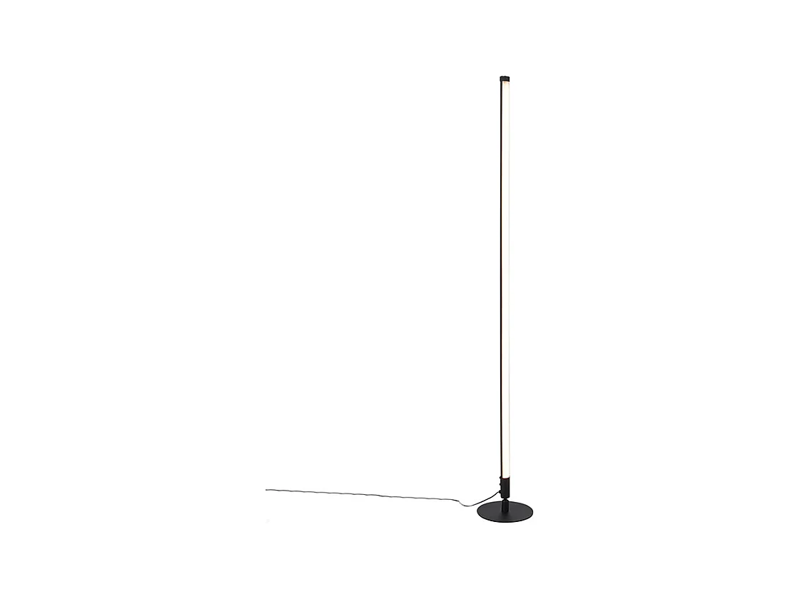 Lampadaire noir avec LED avec variateur tactile dimmable 3 niveaux - Line-up