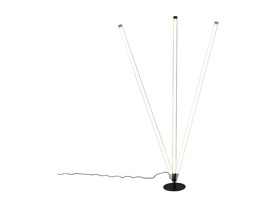 Lampadaire noir avec LED et variateur tactile 3 niveaux d'intensité - Line-up