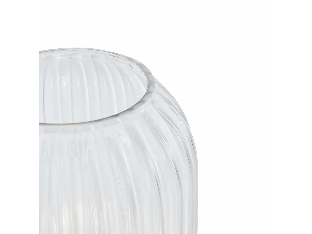 Lampadaire Art Déco en laiton et verre clair - Rid