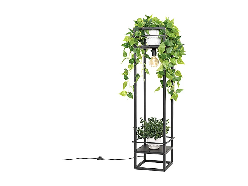Lampadaire industriel noir - Cage Rack