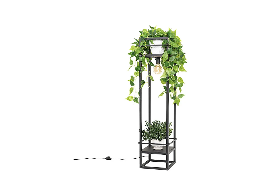Lampadaire industriel noir - Cage Rack