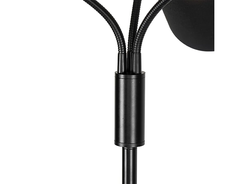 Lampadaire moderne noir 3 lumières - Carmen