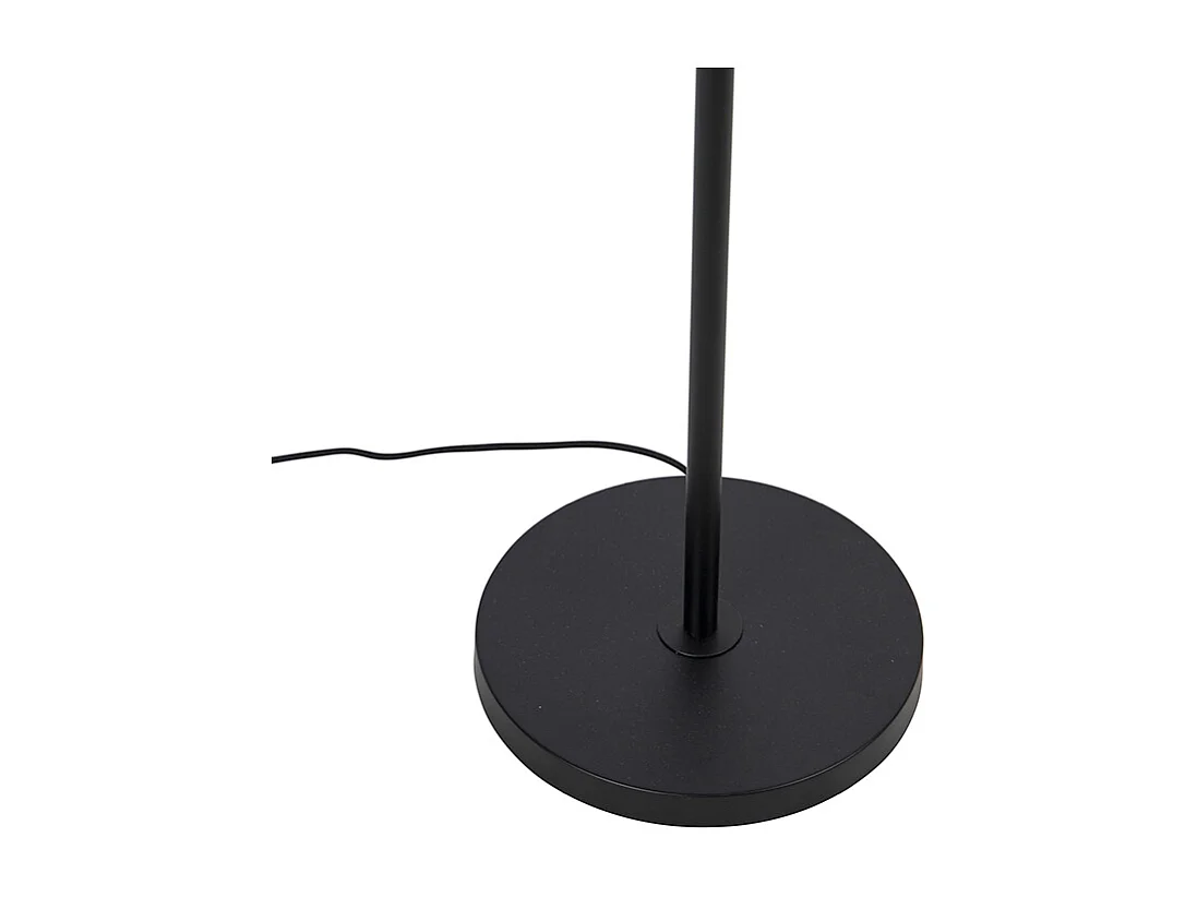 Lampadaire design noir avec verre fumé - Dôme