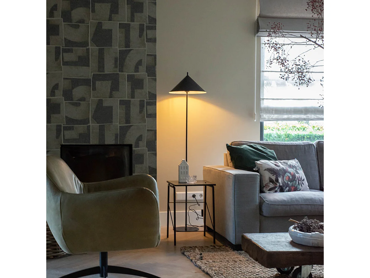 Lampadaire design noir - Triangolo