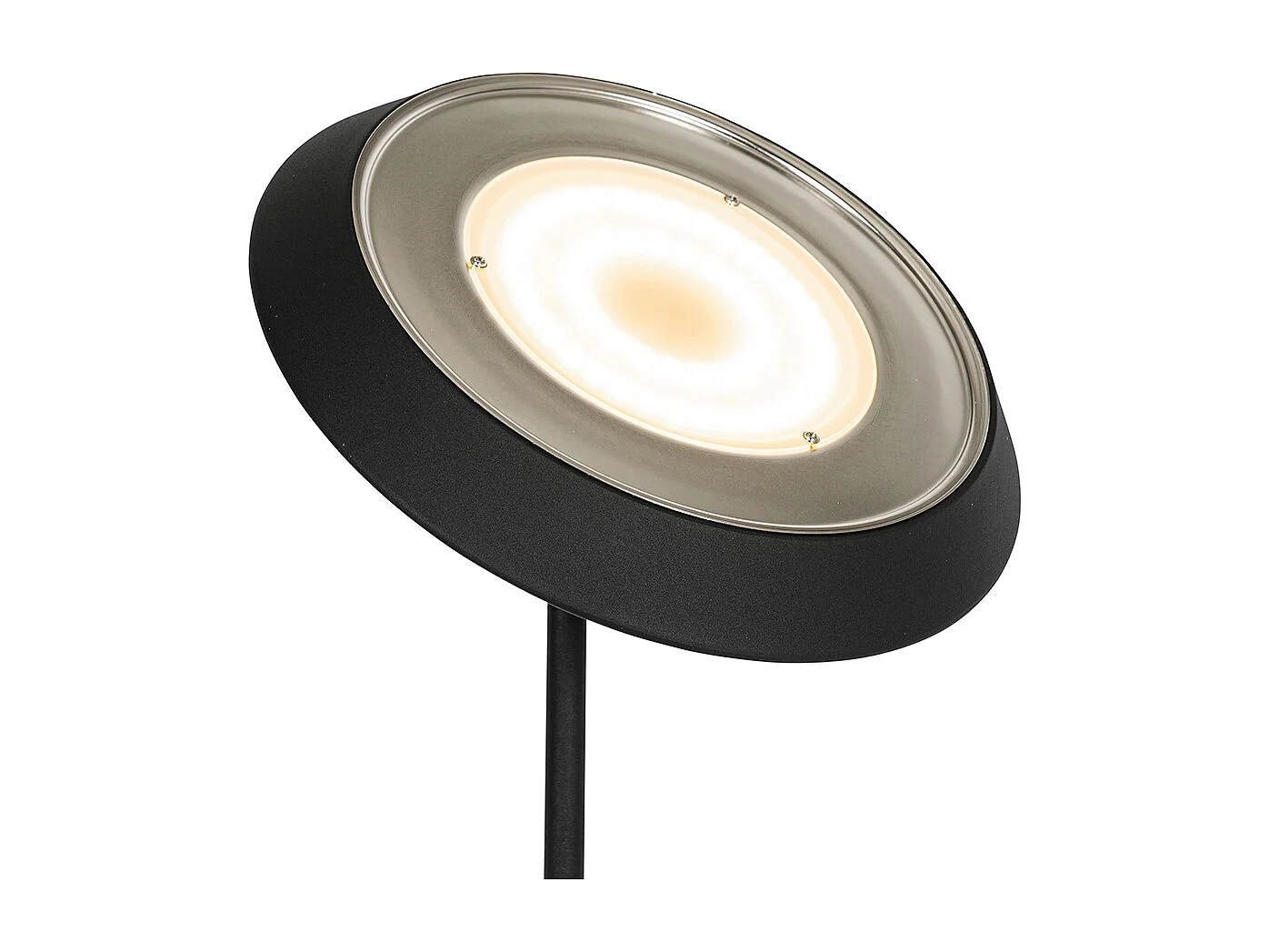 Lampadaire noir avec LED et variateur avec lampe de lecture - Fez